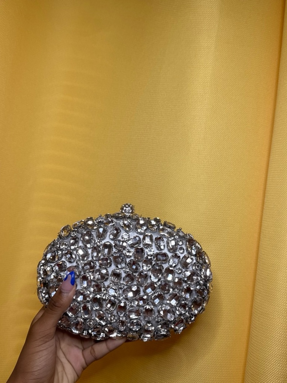 Silver Crystal prom Clutch